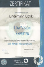 Zertifikat Low Vision Experten