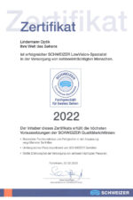 Zertifikat Schweizer LowVision-Spezialist